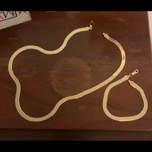 Gold Bracelet and necklace